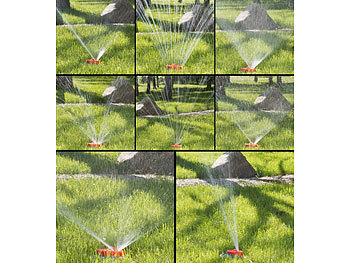 Royal Gardineer Kreis-Rasensprinkler, 8 Sprüh-Funktionen, für gängige Gartenschläuche