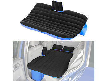 Matratze für Rücksitz: Lescars Aufblasbares Bett für den Auto-Rücksitz mit 12-Volt-Luftpumpe
