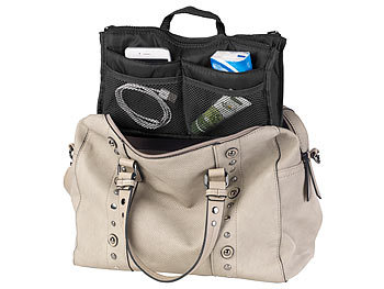 Taschenorganizer: Xcase Handtaschen-Organizer m. 13 Fächern, 29 x 17 x 8 cm, waschbar, schwarz
