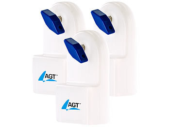 Heizungsentlüftung: AGT Manueller Heizkörper-Entlüfter m. integriertem Wasserbehälter, 3er-Set