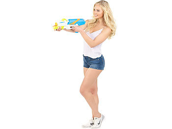 Speeron 4er-Set XL-Kinder-Wasserpistolen mit extra-großem Wassertank, 850 ml