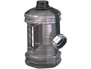 Speeron Auslaufsichere Trinkflasche mit Tragegriff, 2,3 l, BPA-frei, schwarz