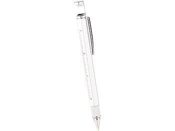 PEARL 7in1-Kugelschreiber mit Touchpen, Schraubendreher, Lineal & mehr