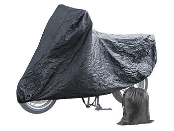 Motorrad Abdeckung: PEARL Wasserabweisende E-Bike - & Motorrad-Vollgarage (L), 242x102x123 cm