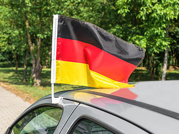 PEARL 6-teiliges Sport-Fan-Set "Deutschland" zur Kfz-Dekoration