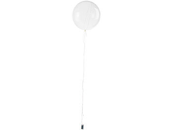 infactory Luftballon mit Lichterkette, 40 Farb-LEDs, Ø 30 cm, transparent