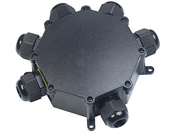 revolt Outdoor-Kabel-Verbindungsbox, 6-fach, für Kabel mit Ø 4 - 14 mm, IP68