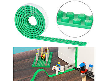 Spielzeug: infactory Selbstklebendes Spielbaustein-Tape für gängige Systeme, 1 m, grün