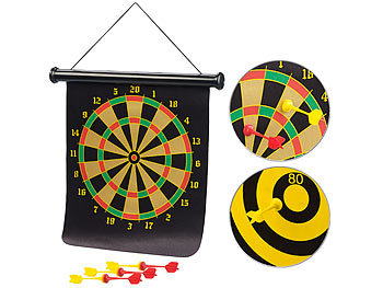 Playtastic 2er-Set magnetische Dart-Spiele mit Zielscheibe, aufrollbar