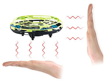 Ufo Spielzeug: Simulus Selbstfliegendes Quadrocopter-Ufo mit Infrarot-Sensoren und LEDs