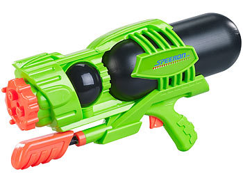 Spielzeug außen: Speeron Kinder-XL-Wasserpistole mit 1.600-ml-Wassertank, 3 Strahlarten