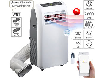 Klimaanlage mit Heizfunktion: Sichler Klimaanlage, Heiz-Funktion, 12.000 BTU/h, 3.500 W, WLAN, App-Steuerung