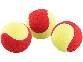 Speeron 24er-Set Tennisbälle, 77 mm für Jugend & Beginner, gelb-rot, Tragenetz