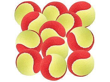 Speeron 24er-Set Tennisbälle, 77 mm für Jugend & Beginner, gelb-rot, Tragenetz