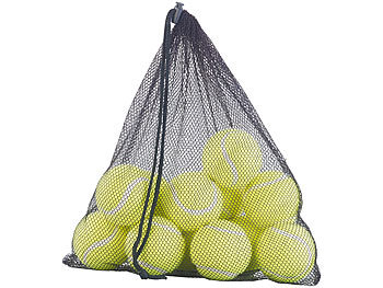 Trainerball: Speeron 12er-Set Tennisbälle für Fortgeschrittene, 65 mm Ø, gelb, Tragenetz