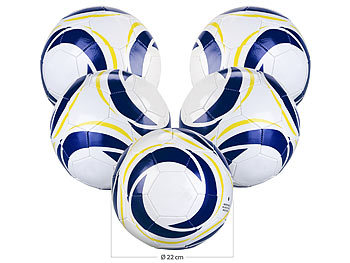 Freizeitball: Speeron 5er-Set Hobby-Fußbälle aus Kunstleder, 20 cm Ø, Größe 4, 260 g