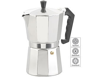Espressomaschine: Cucina di Modena Espresso-Kocher für 9 Tassen, 400 ml, für Gas- & Elektroherde geeignet