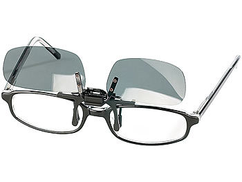 Speeron 2er-Set Sonnenbrillen-Clips "Slim" für Brillenträger, polarisiert