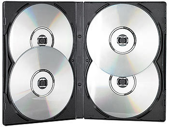 DVD Leerhülle: PEARL CD/DVD Soft Hülle für 4 DVDs 10er-Set schwarz