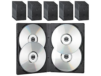 CD- / DVD-Leerhülle: PEARL CD/DVD Soft Hülle für 4 DVDs 50er-Set schwarz