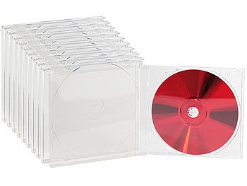 CD Hüllen: PEARL CD Jewel Boxen im 10er-Set, klares Tray