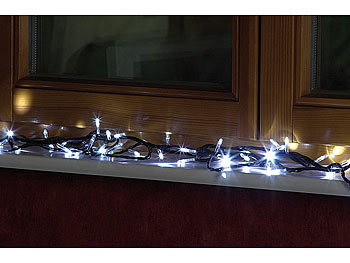 Lunartec Stimmungsvolle Lichterkette, 4 Meter, mit 50 weißen LEDs, IP44