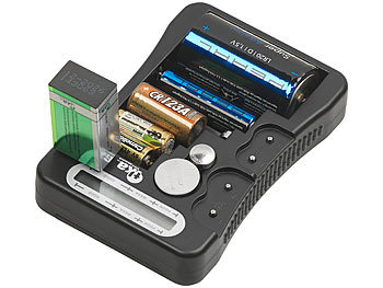Batterie- & Knopfzellentester, universell Ladegerät