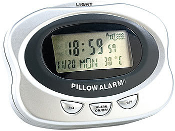 infactory Wecker mit Vibrations-Alarm und LCD-Display