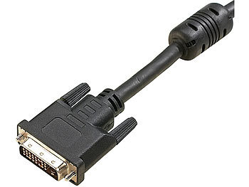 Bildschirmkabel: auvisio DVI-D-Kabel Dual Link DVI-Stecker auf DVI-Stecker, 2 Meter
