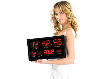 Lunartec Multi-LED-Uhr mit Datum & Temperatur