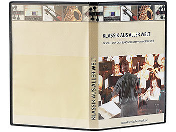 PEARL Doppel-CD-/DVD-Hüllen schwarz 50er-Pack