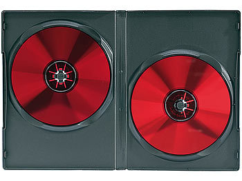 DVD Leerhüllen: PEARL Doppel-CD-/DVD-Hüllen schwarz 10er-Pack