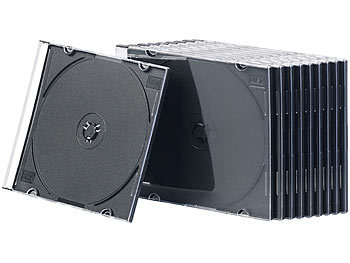 Slimcase: PEARL 10er-Set Slim-CD-Hüllen transparent/schwarz