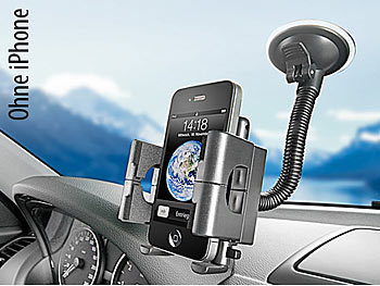 Lescars Kfz-Halterung mit Schwanenhals für Smartphone, Navi und Handy