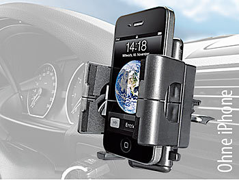 Lescars Kfz-Halterung mit Schwanenhals für Smartphone, Navi und Handy