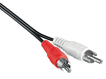 RCA Kabel: goobay Cinch-Kabel, Stecker-Stecker, Audio 2-fach, 2,5 m