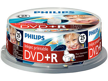 Philips DVD+R 4.7GB 16x printable, 50er-Spindel