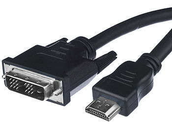 Adapterkabel HDMI (19-pol.) auf DVI-D Stecker/Stecker, 5 m