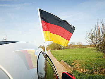 PEARL Autofahnen-Set "Deutschland", 2er-Set