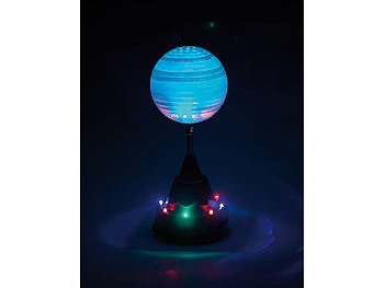 Lunartec Farbwechsel-LED-Discokugel mit Motor und Ständer
