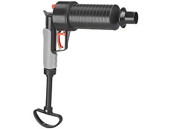 AGT XL-Pressluft-Rohrreiniger mit handlichem Pistolengriff und 4 Aufsätzen