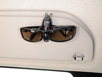 Lescars 3er-Set stabile Kfz-Brillenhalter für Sonnen- oder Zweitbrille
