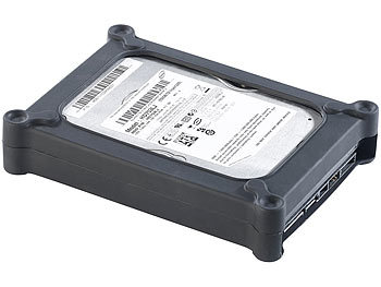 Hülle für Festplatte: Xcase Silikon-Festplatten-Protector für 3,5" HDDs