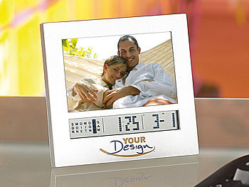 Your Design LCD-Uhr mit Weck-Funktion, Datumsanzeige und Bilderrahmen, 5er-Pack