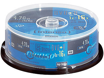 Intenso DVD+R 4.7GB 16x, 25er-Spindel