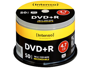 Spindel DVDs: Intenso DVD+R 4.7GB 16x, 50er-Spindel