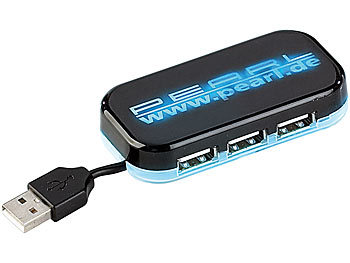 PEARL High-Speed USB-2.0-Hub mit 4 Ports