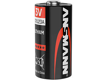 Ansmann Foto-Lithium-Batterie Typ CR123A, 3 V, für Kleinbild- und SLR-Kameras