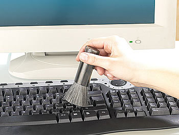 PEARL Anti-Staub-Reinigungs-Pinsel für PC, Tastatur, Monitor u.v.m.