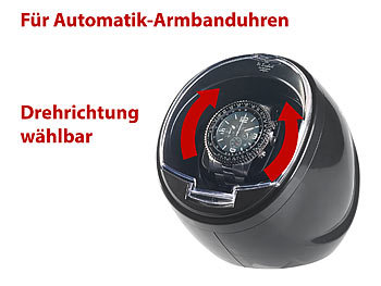 Automatikuhren Beweger: St. Leonhard Uhrenbeweger für Automatik-Armbanduhren, 2 LEDs, 4 Betriebs-Modi